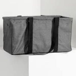 Thirty-One Lg Utility Tote Charcoal Crosshatch